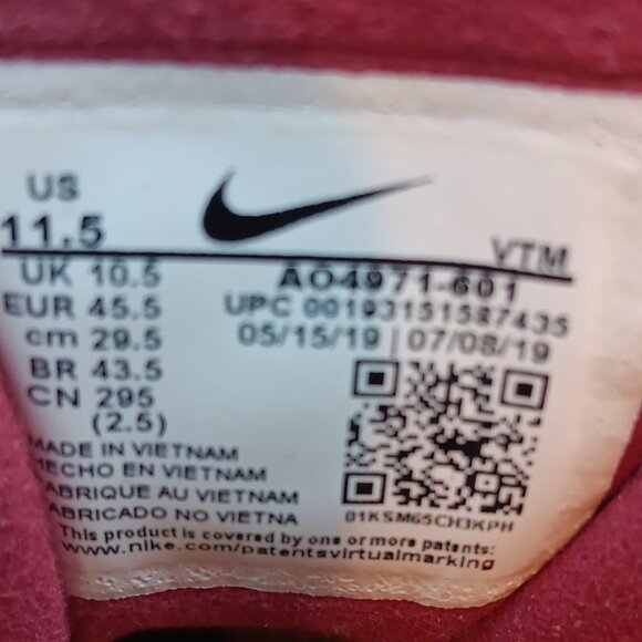 Nike Air‎ Max 270 Shoes Mens 11.5 White- Red- Gold Running Sneakers- 478428776 main image 5